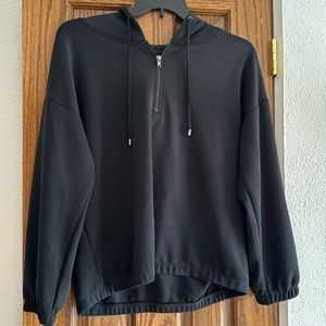 Cable and gauge size XL black hoodie with zipper
